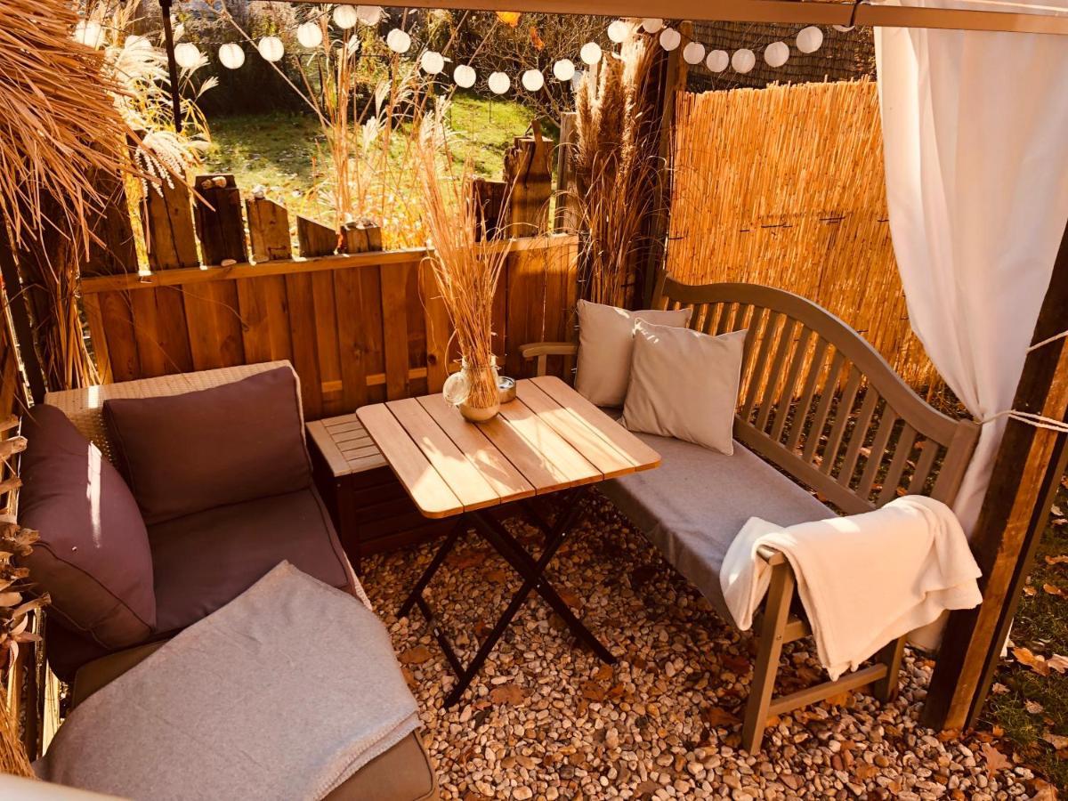 Zirkuswagen Mit Outdoor Whirlpool Und Garten Petershagen-Eggersdorf Exterior photo